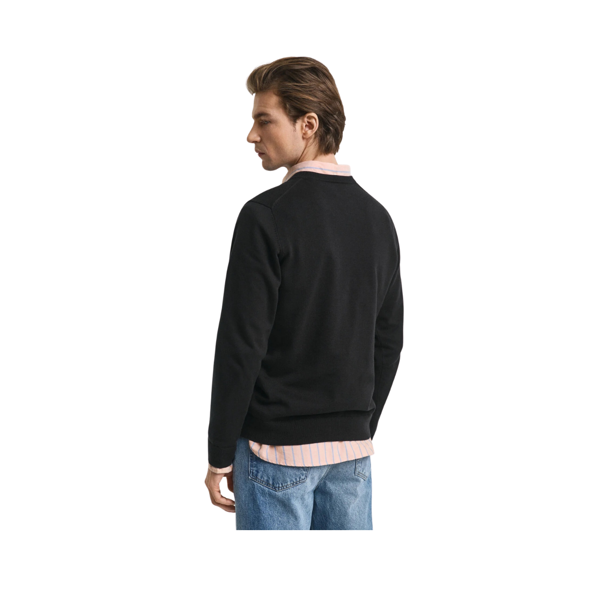 Classic Cotton V-Neck - Black