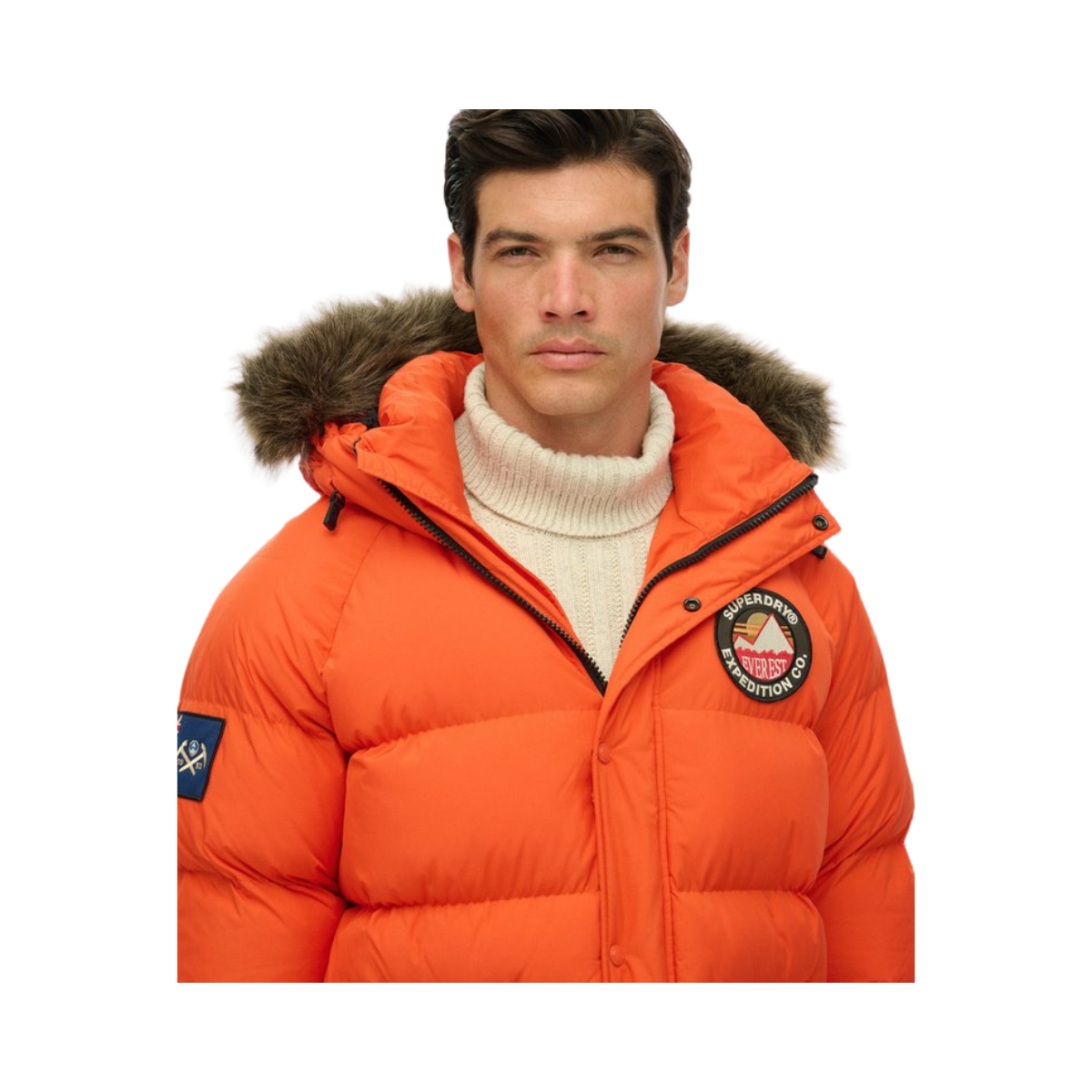 Everest Longline Baffled Parka - UM2 Bold Orange