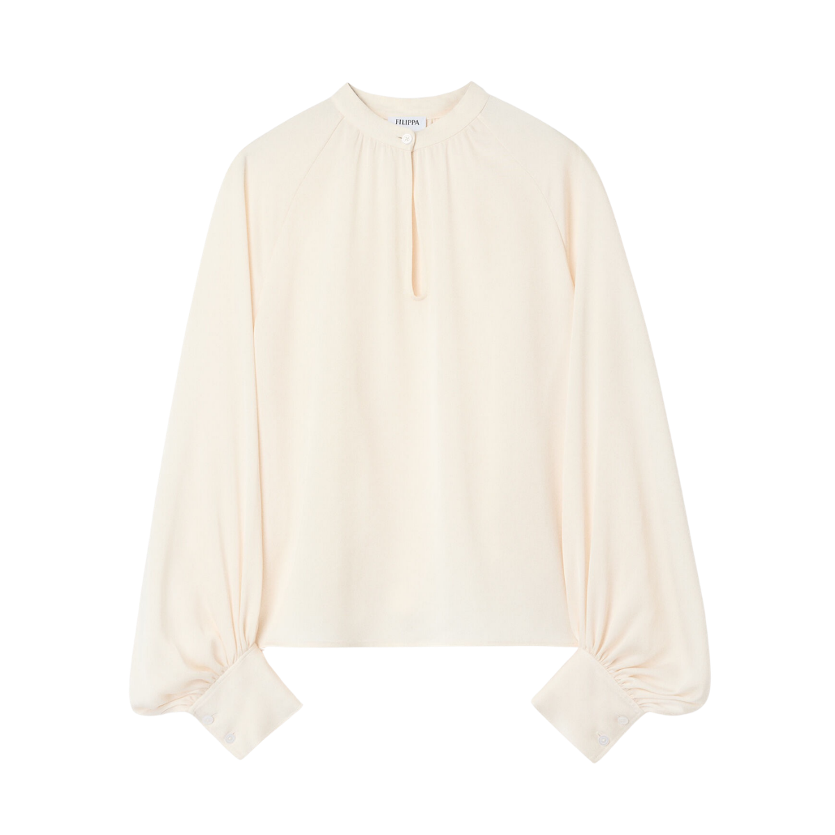 Stand Collar Blouse - Cream