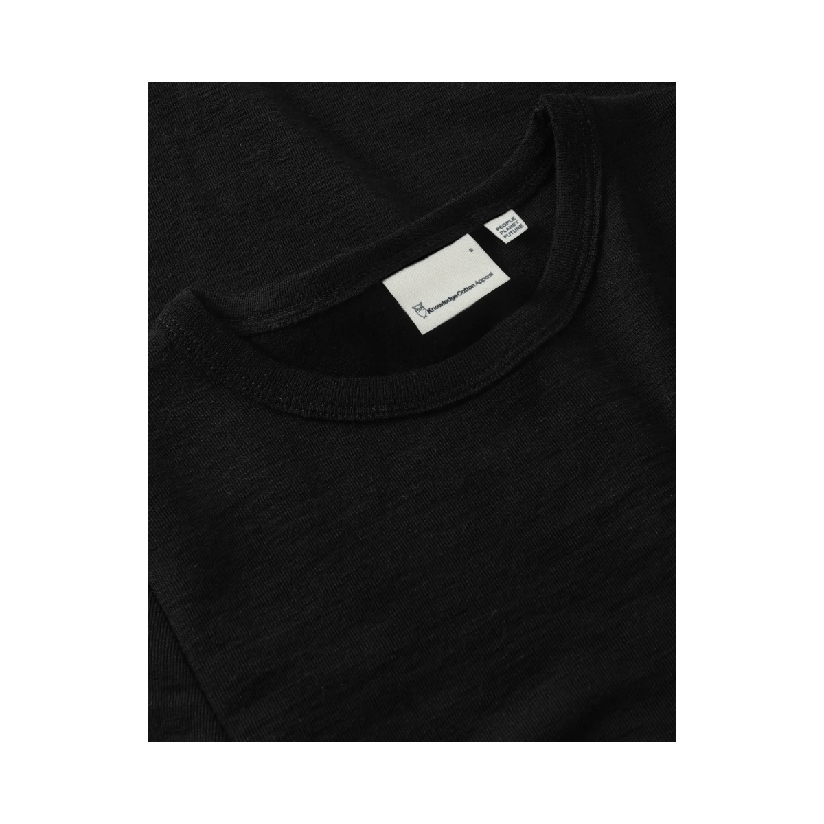 Merino Rib Long Sleeve T-Shirt - Black Jet