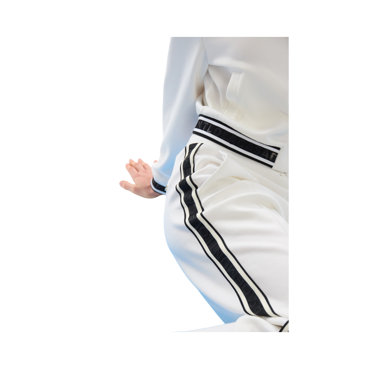 Bomber Scuba with Back Print - Ecru