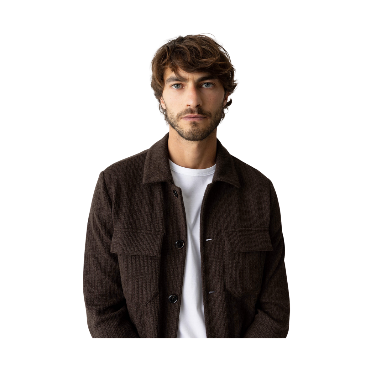 MMGAustin Knit Overshirt - Black Coffee