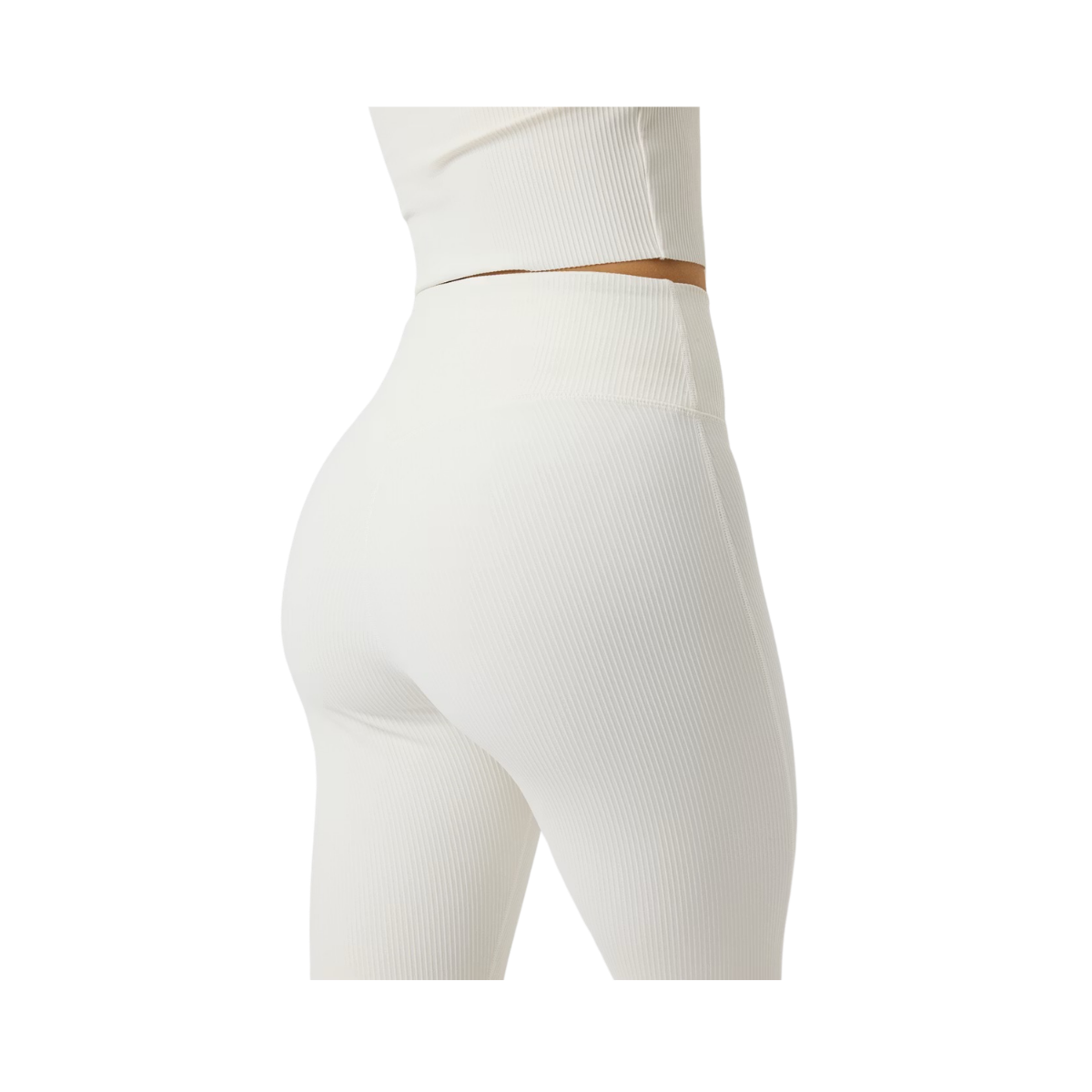 Studio Ribbed Flare Tights Regular - Tofu