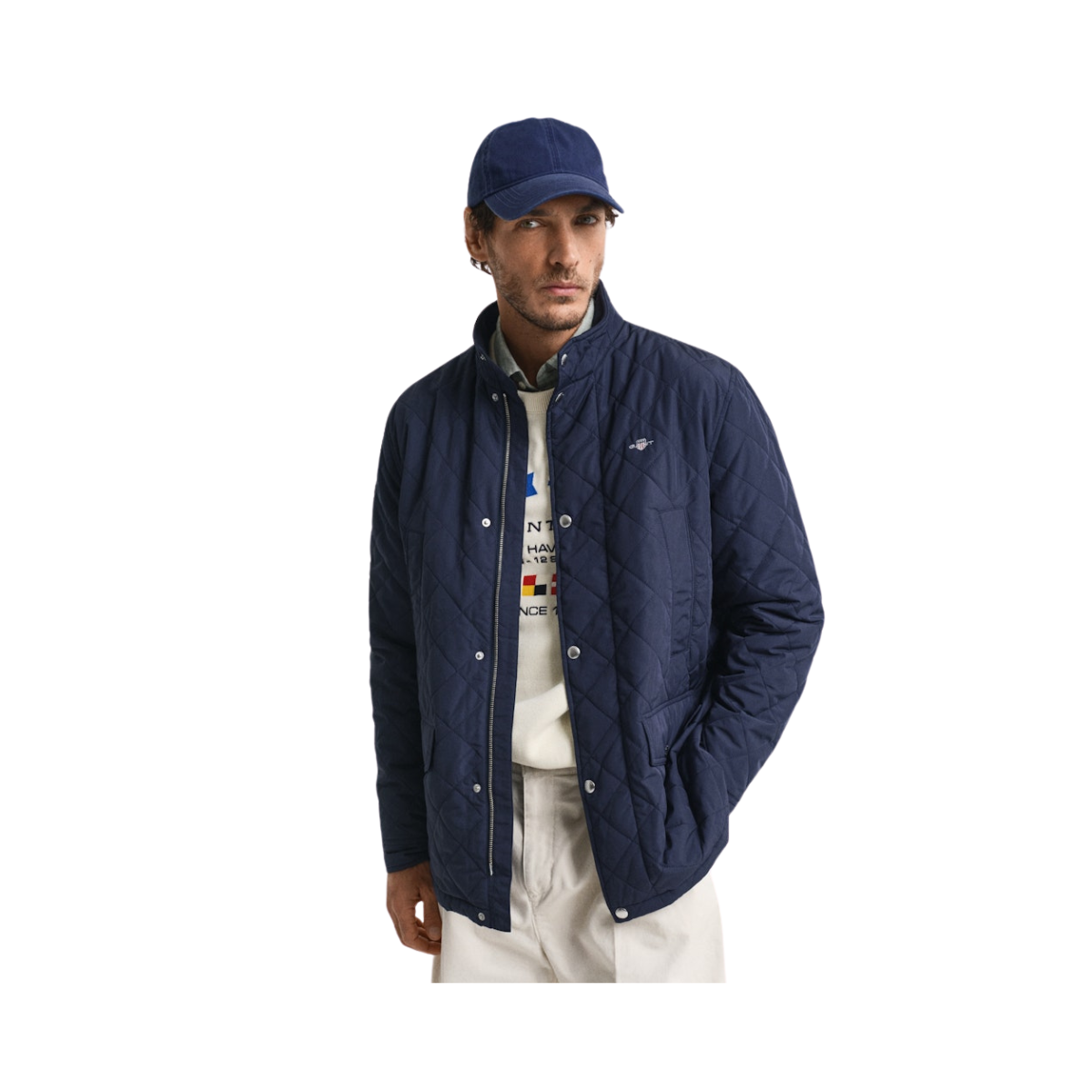 Quilted Windcheater Mid Jacket - Evening Blue