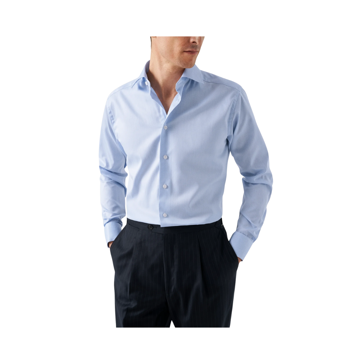 Signature Twill Shirt Cut Away Slim - Light Blue