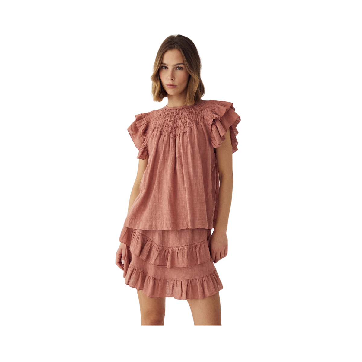 N-MAURA BLOUSE - RED CLAY