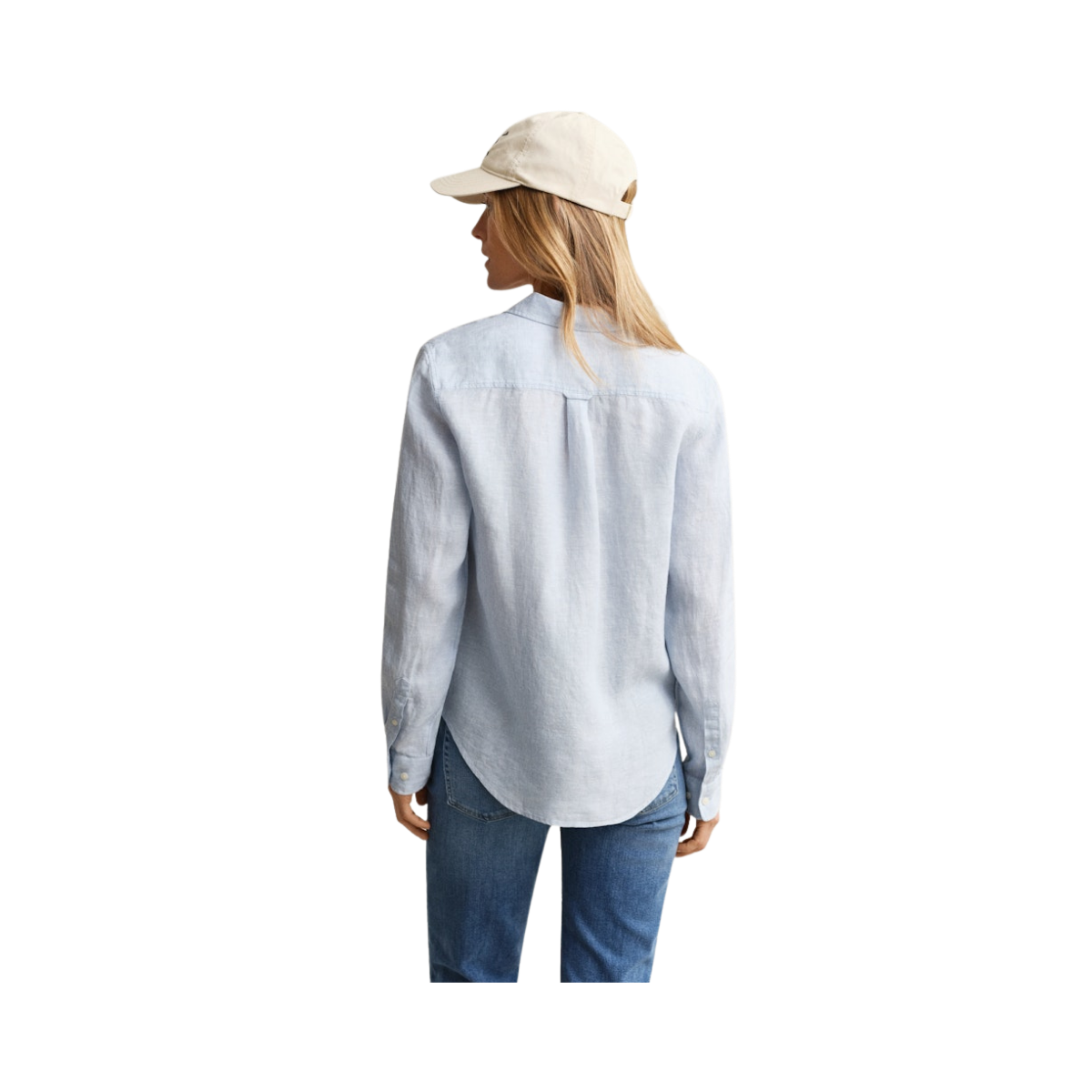 Reg Linen LS Shirt - Light Blue