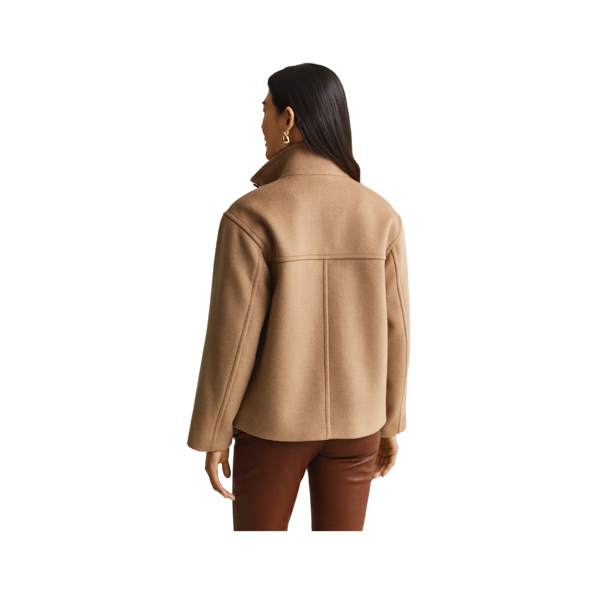 Wool Blend Jacket - Warm Khaki