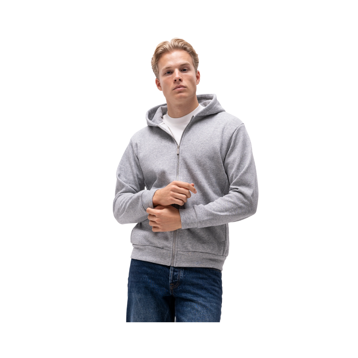 Sawako Zip Hoodie - Light Grey