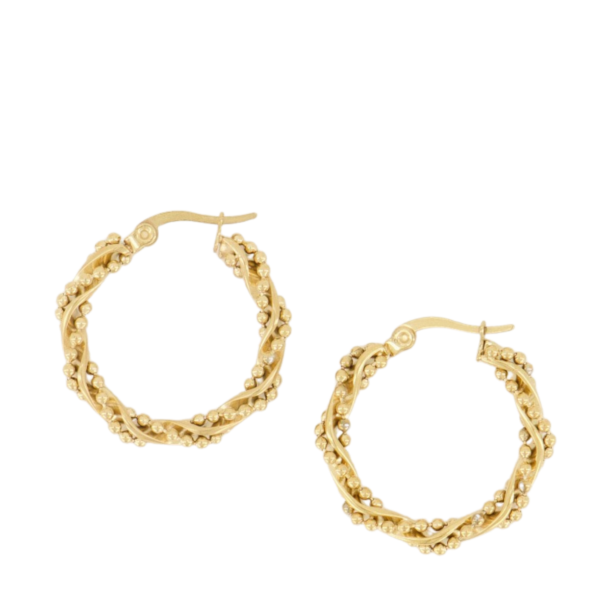 Oorringen Met Bolletjes - 1200 Gold