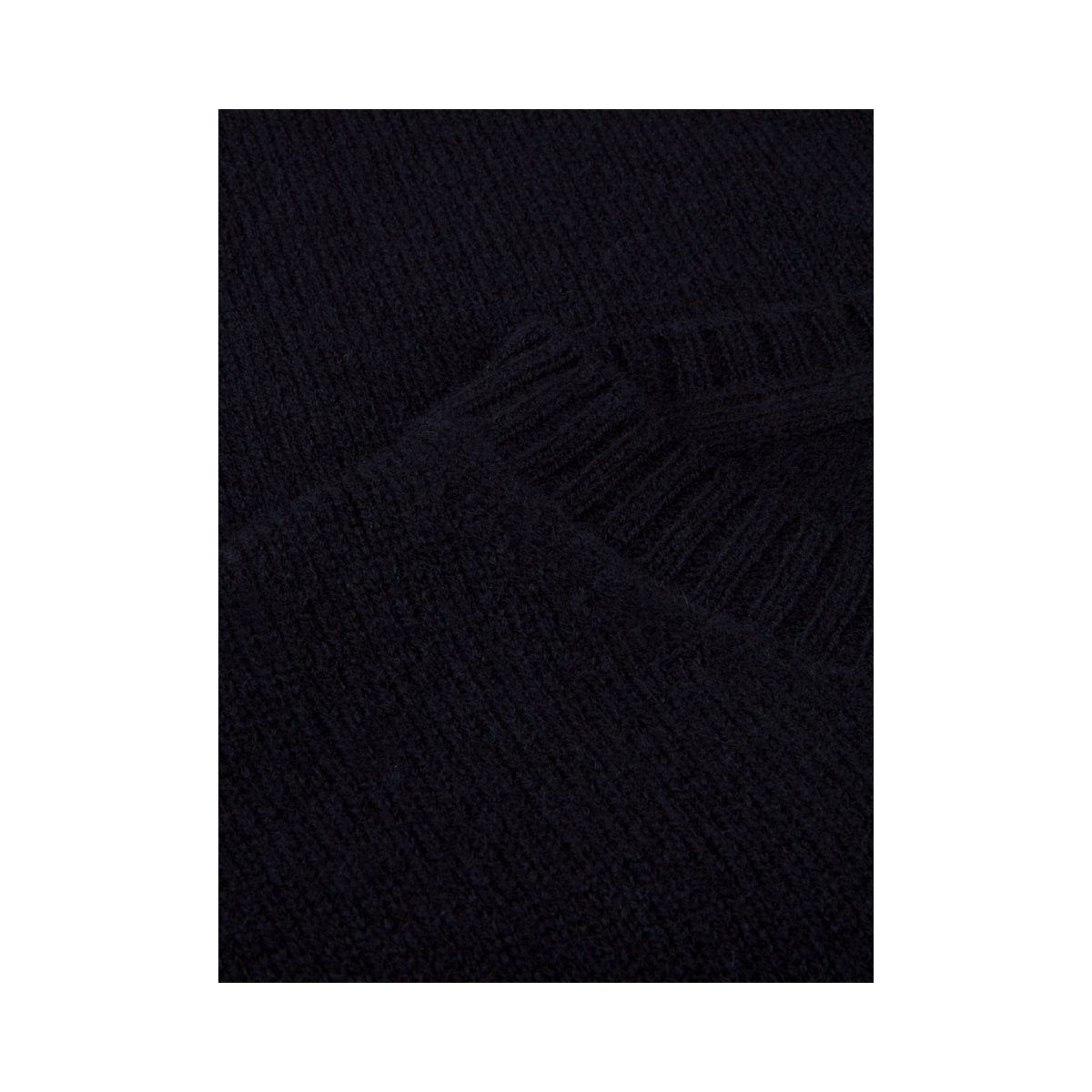 Sweater Knitted Crew Lambs Wool - Navy