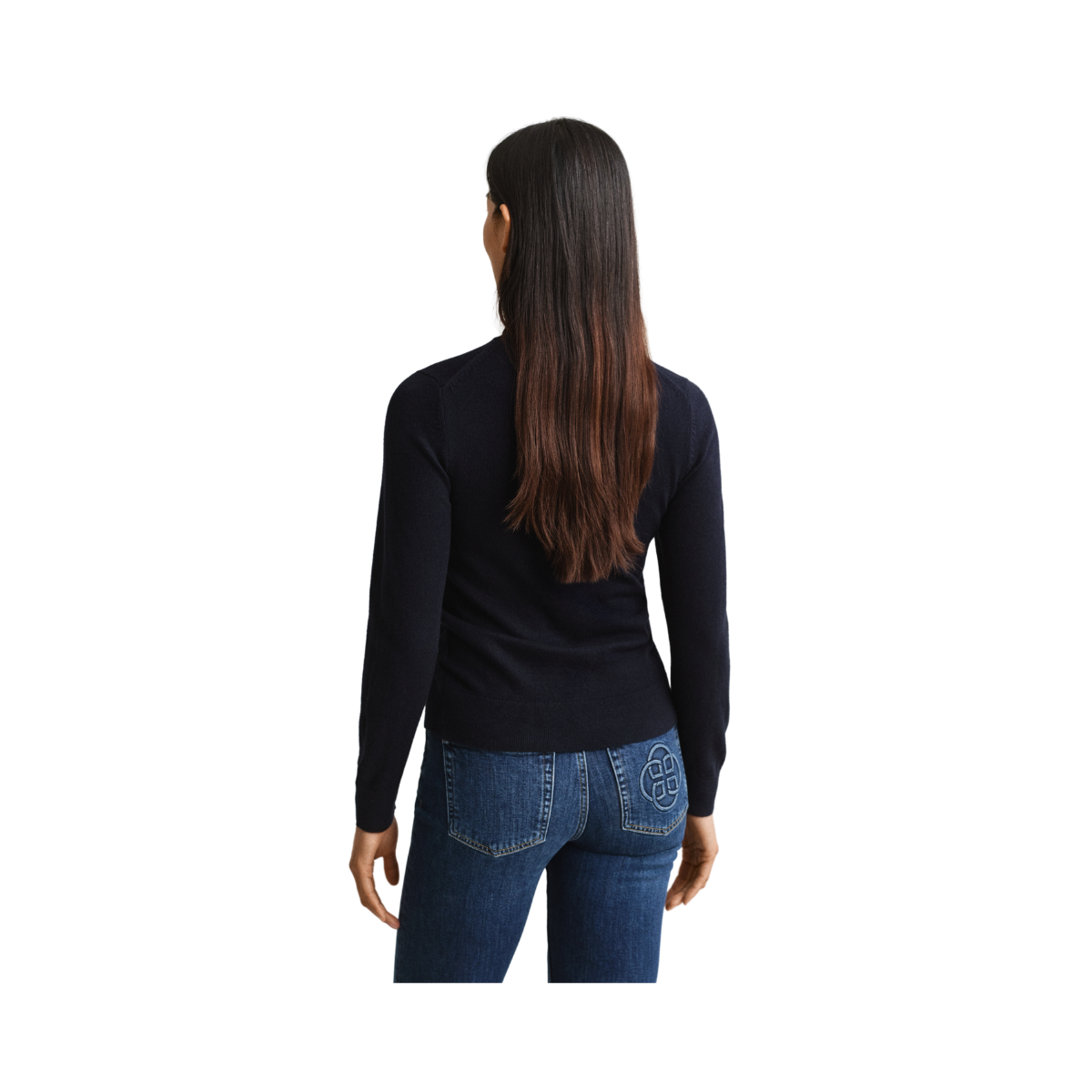 Wool Cotton Turtleneck - Evening Blue