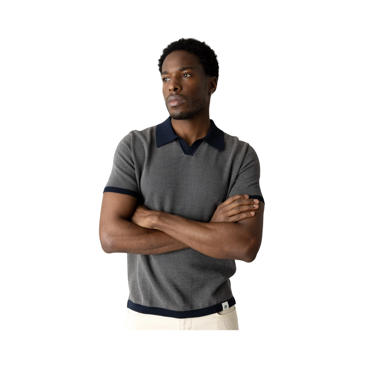 MMGRoma Batti Polo SS Knit - Navy