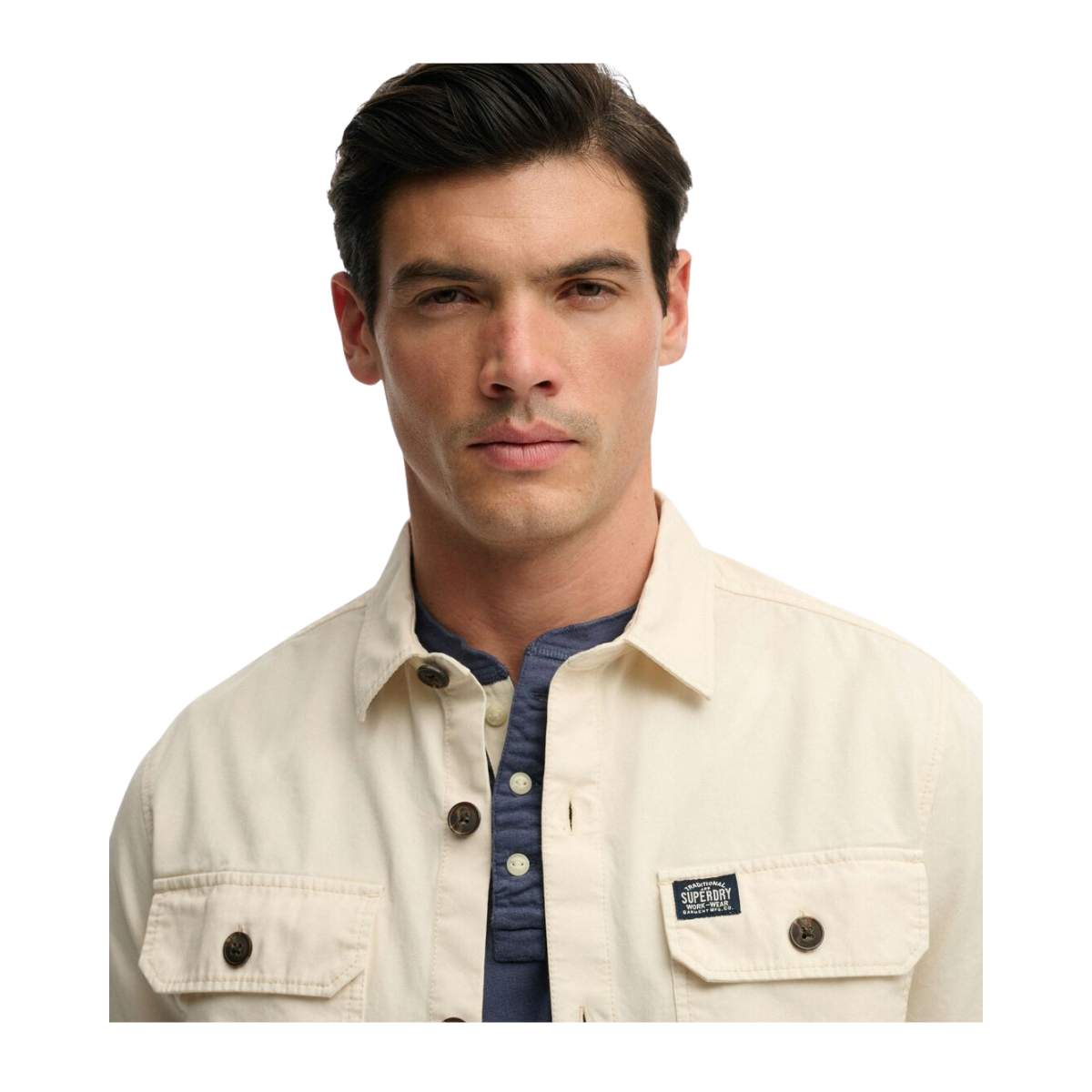 2 Pocket Overshirt - Oatmeal Beige