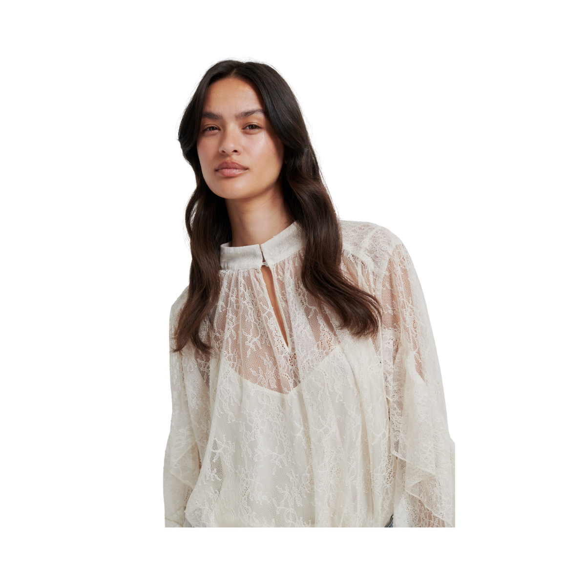 Sybell Lace Blouse - Soft Beige