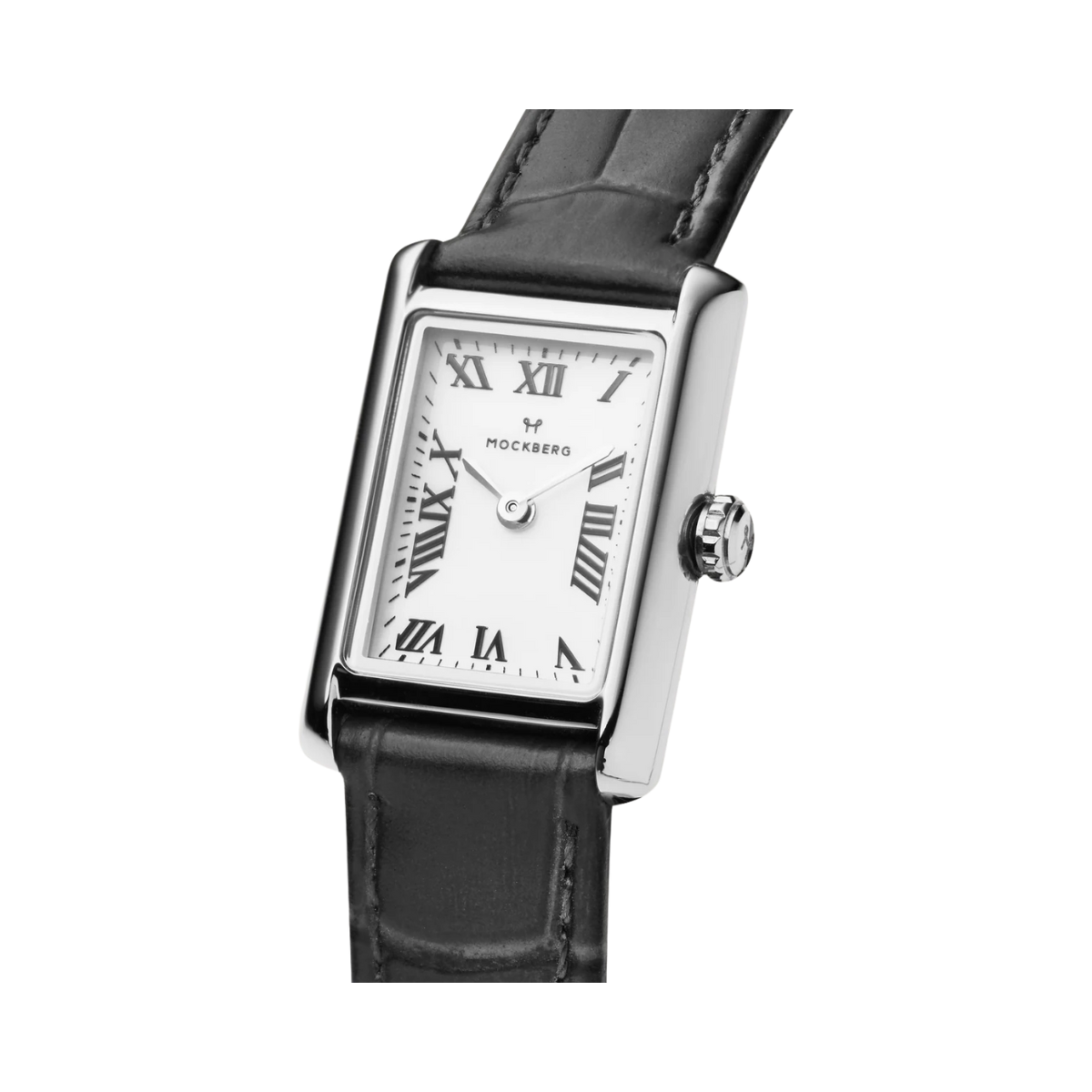 Timeless Black Leather Silver Watch - Silver