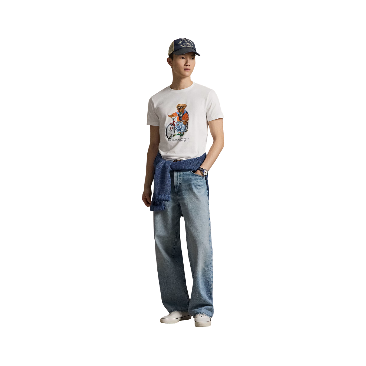 Knit T-Shirt - White Summer Bear