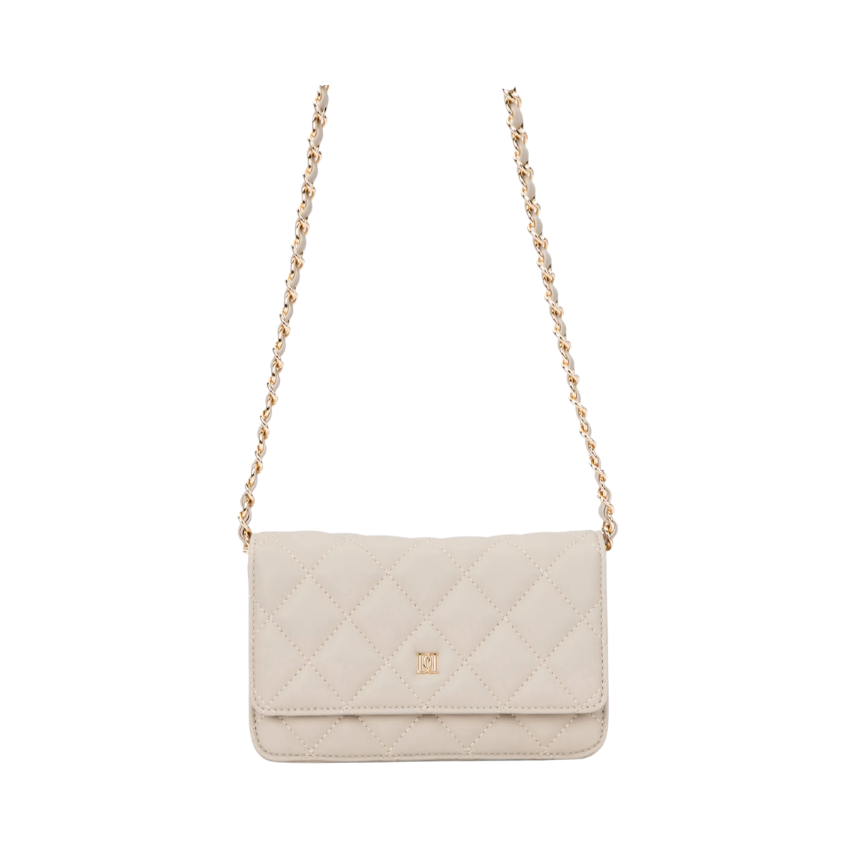Leather Quilted Mini Bag - Sand