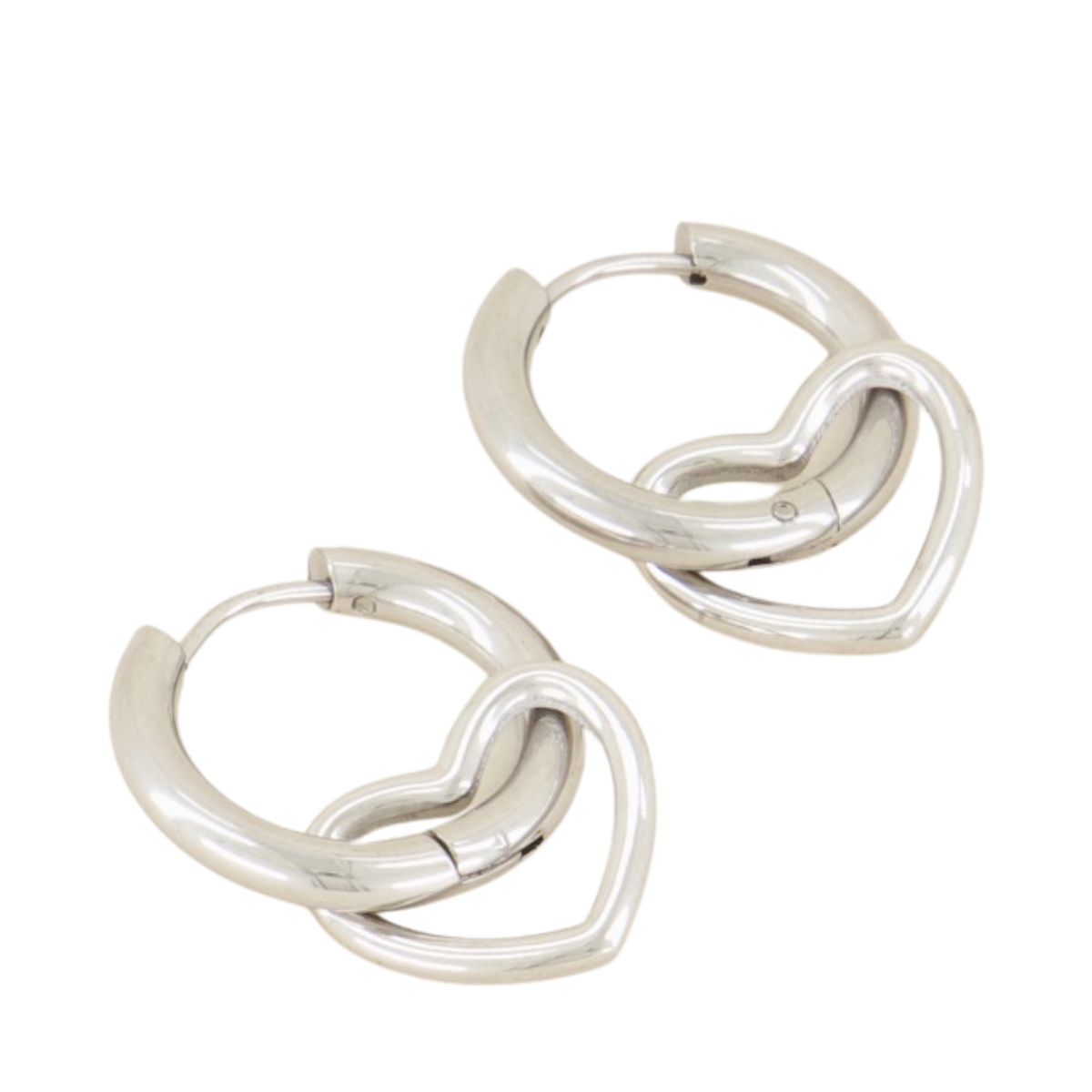 Oorringen Met Open Hartje - 1500 Silver