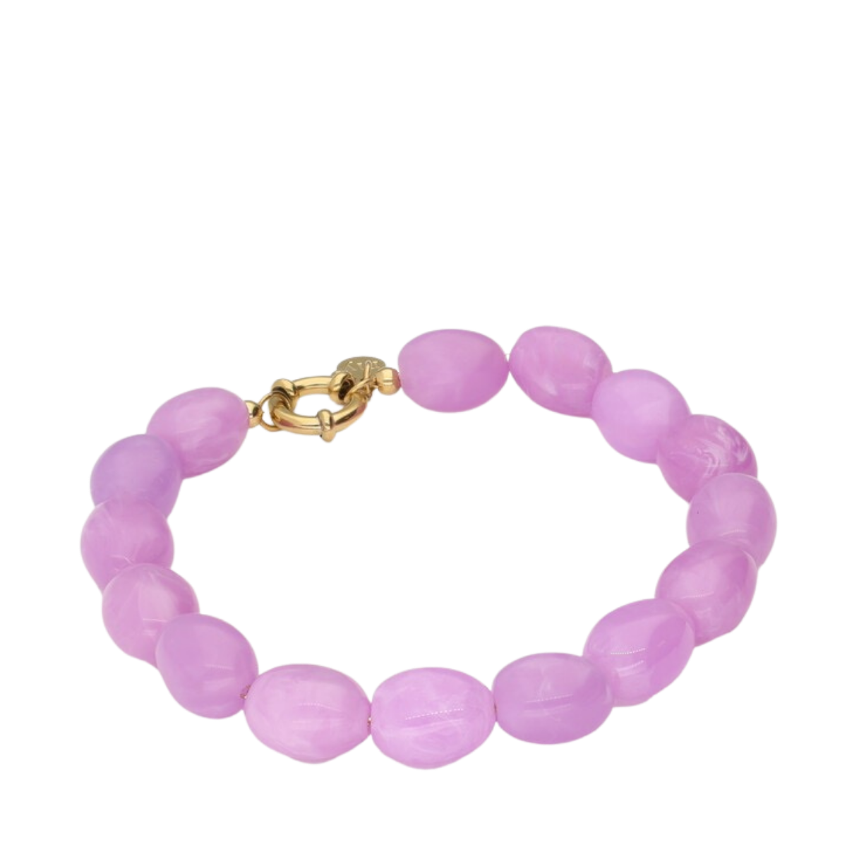 Bracelet Beads Lila - Gold