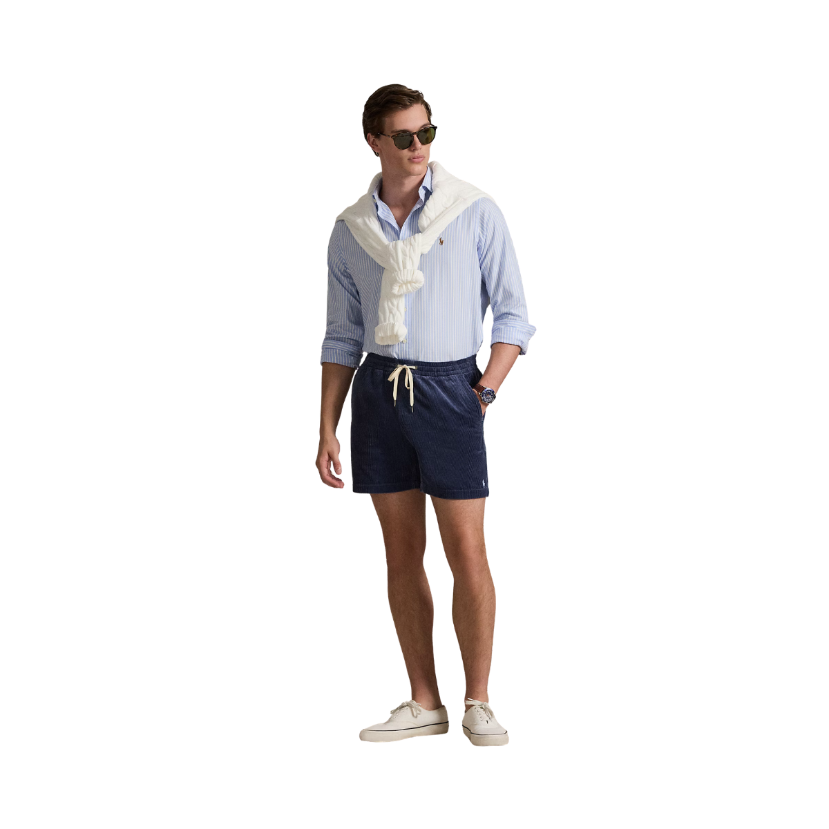 Woven Shorts - Boston Navy