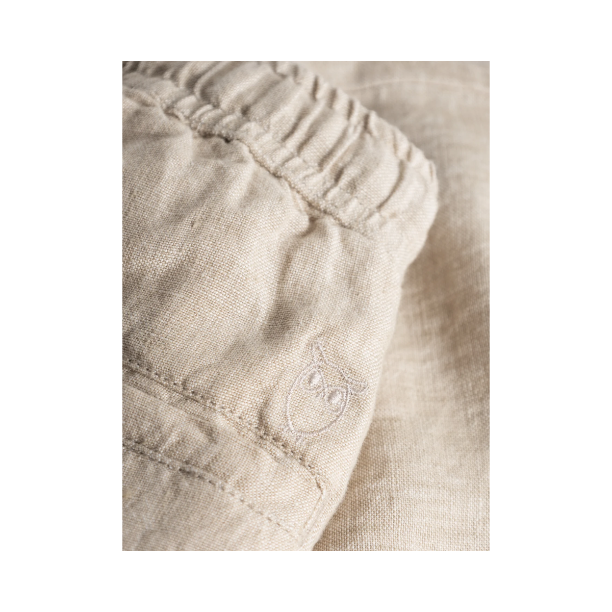 Loose linen pants - Light Feather Gray