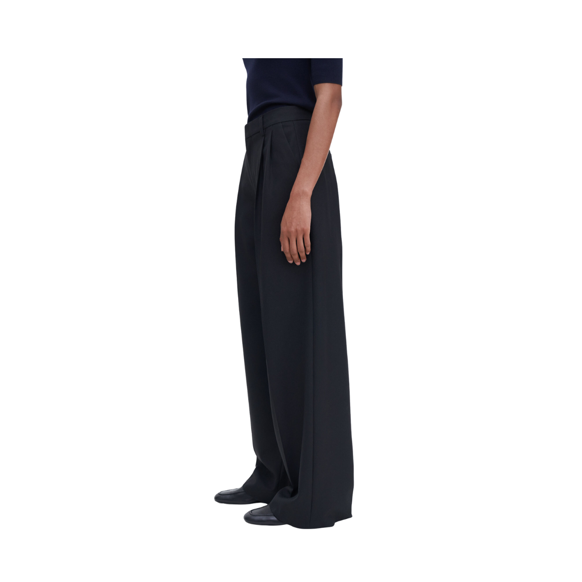 Darcey Wool Trousers - Black