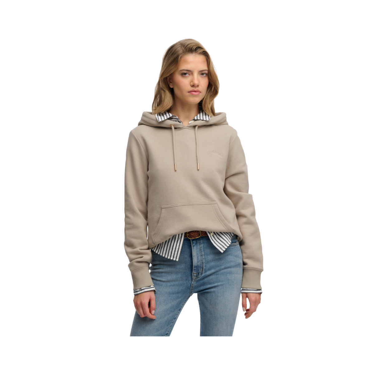 Essential Logo Emb Hood Hb - Feather Grey