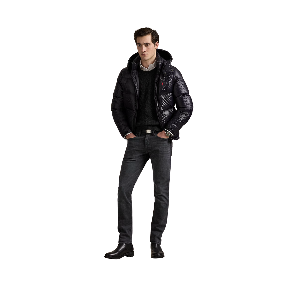 Insulated Bomber Jacket - Polo Black Glossy