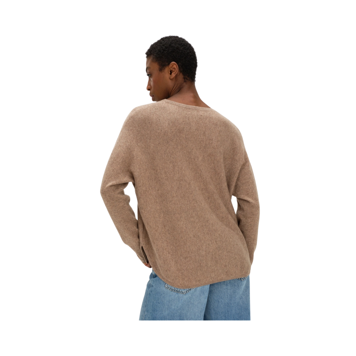 Curved Sweater - Mink