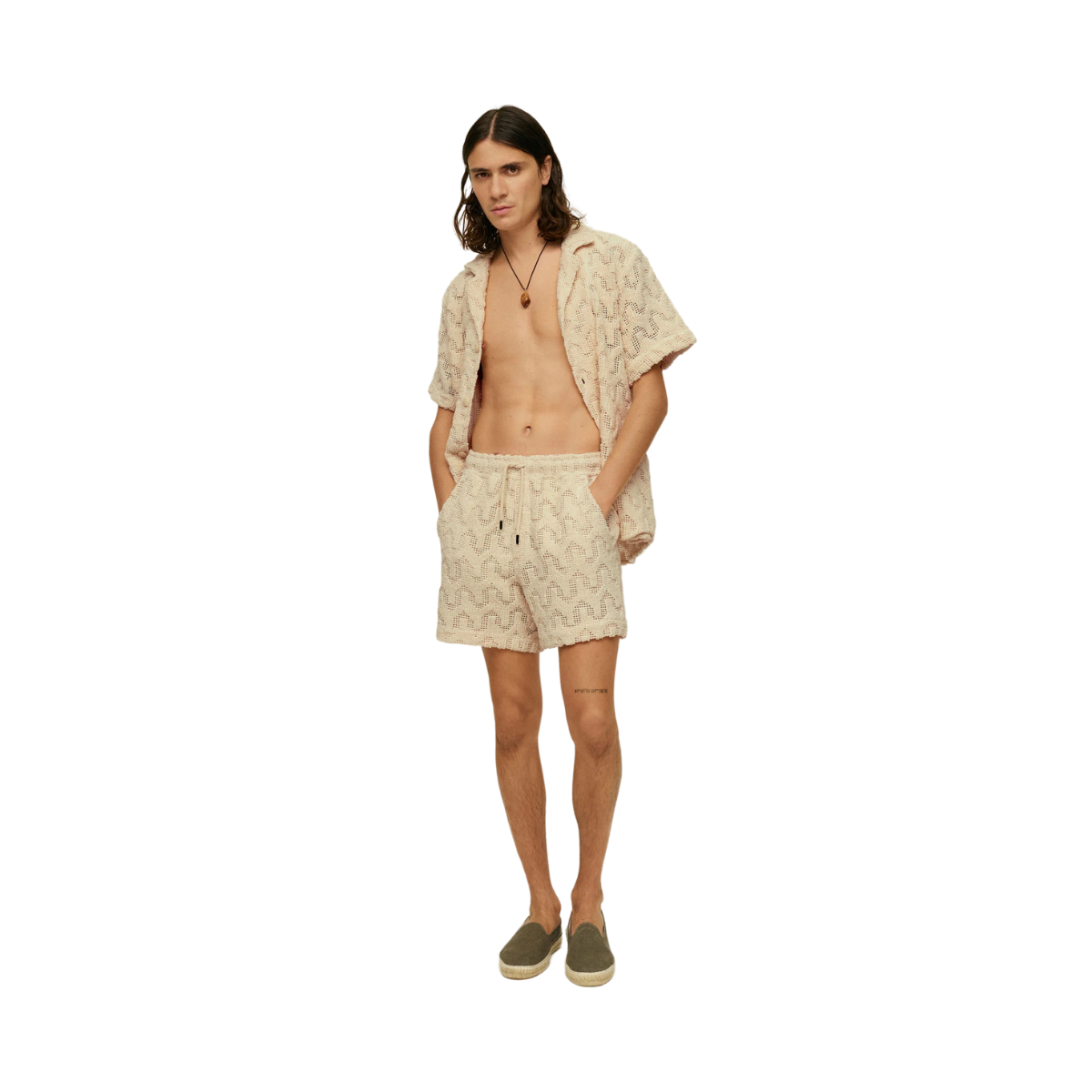 Atlas Crochet Shorts - Beige