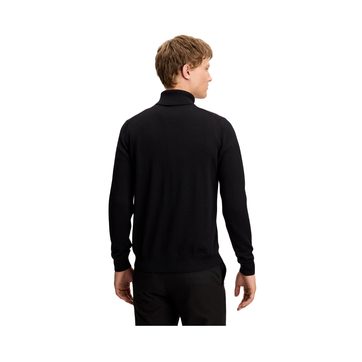 Kaden Merino Turtle Neck - Black