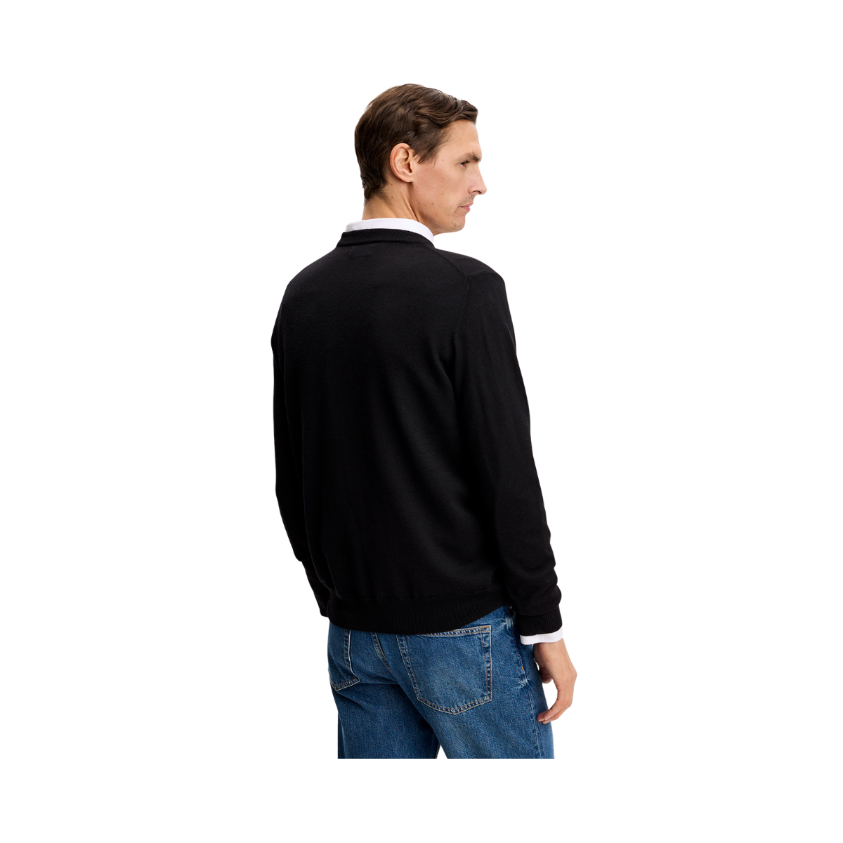 Keane Merino Crew Neck - 9999 Black