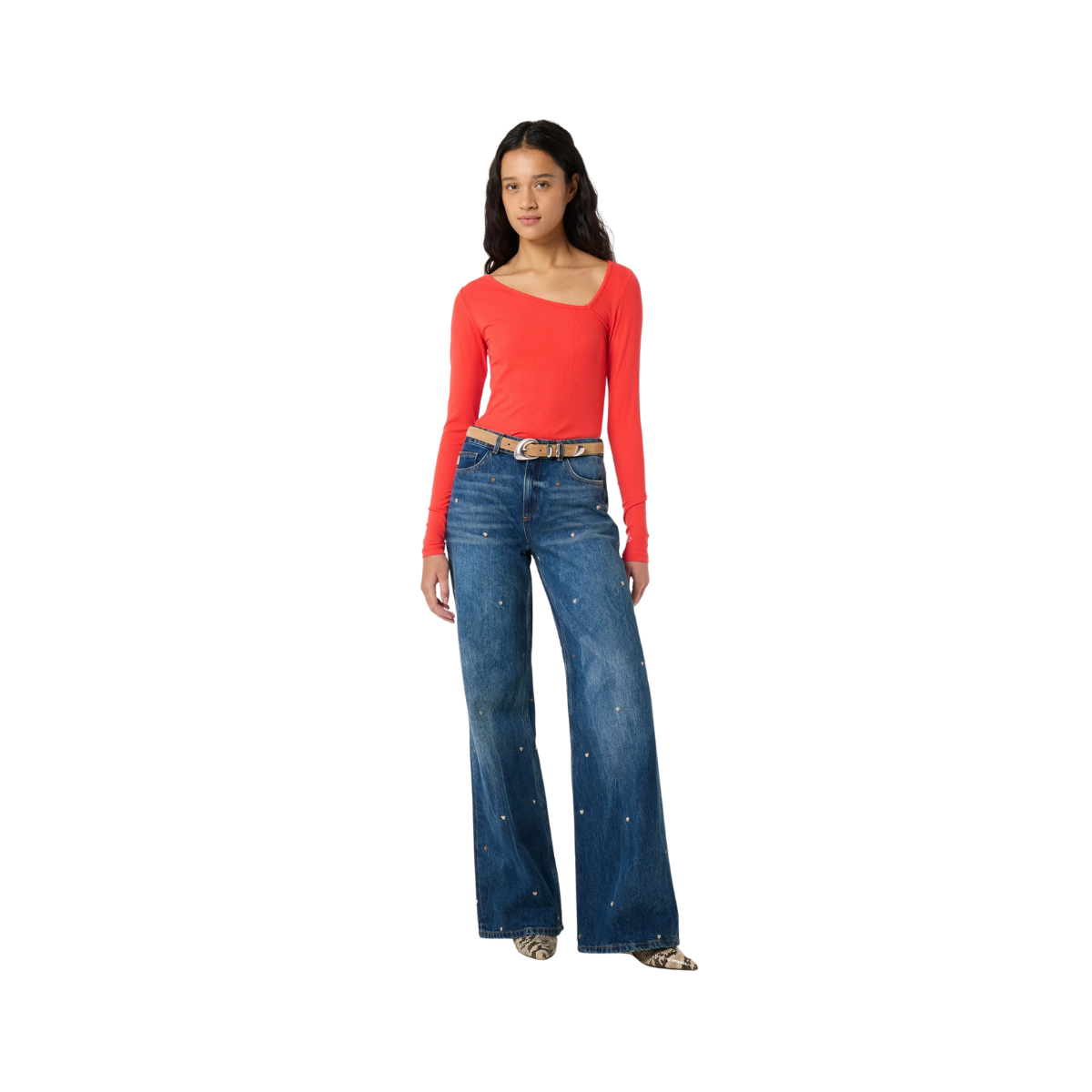 Thea Wide Leg Jeans - Mid Blue
