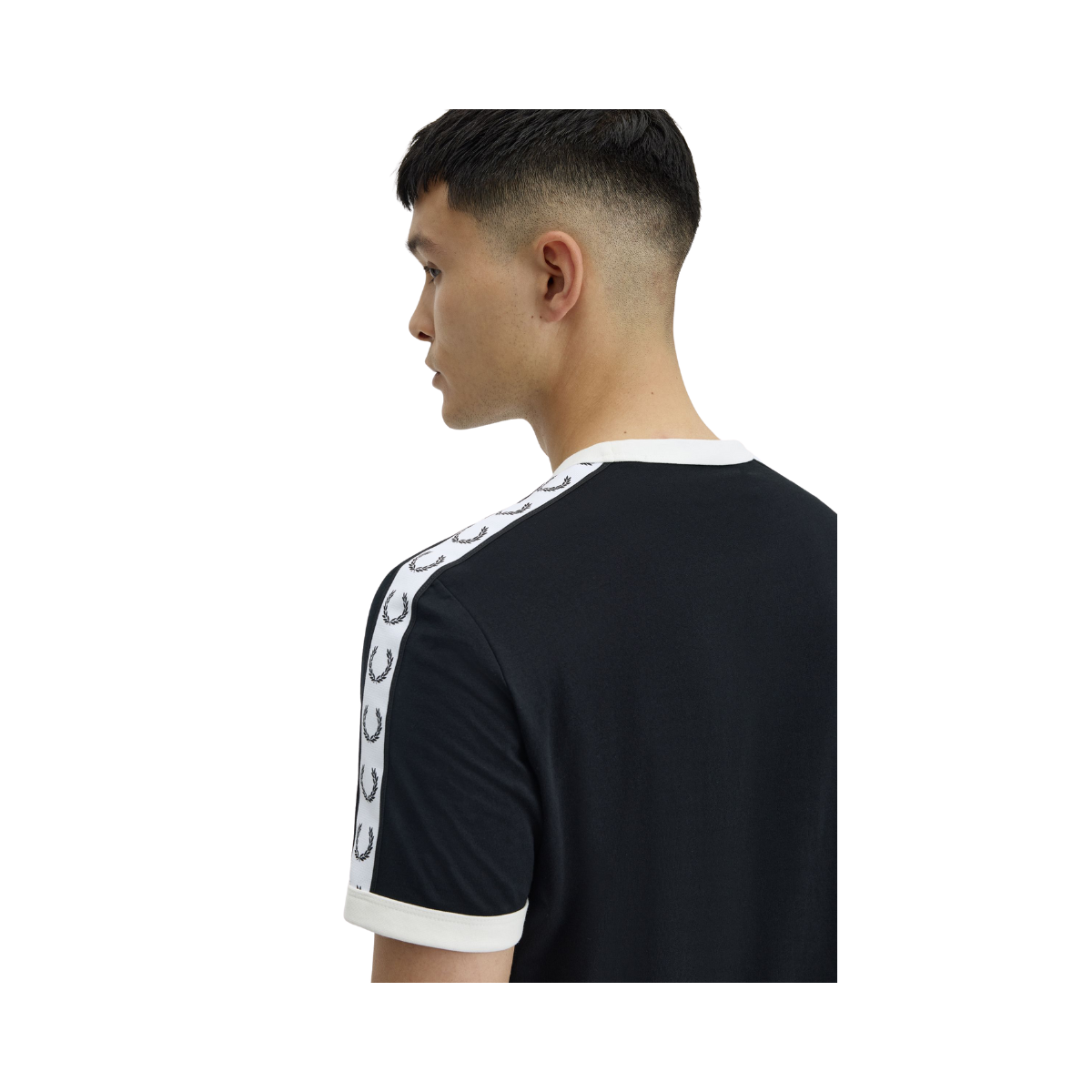 Taped Ringer T-Shirt - Black