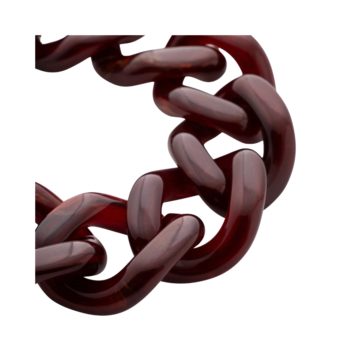 Mini Flat Chain - Bordeaux Marble