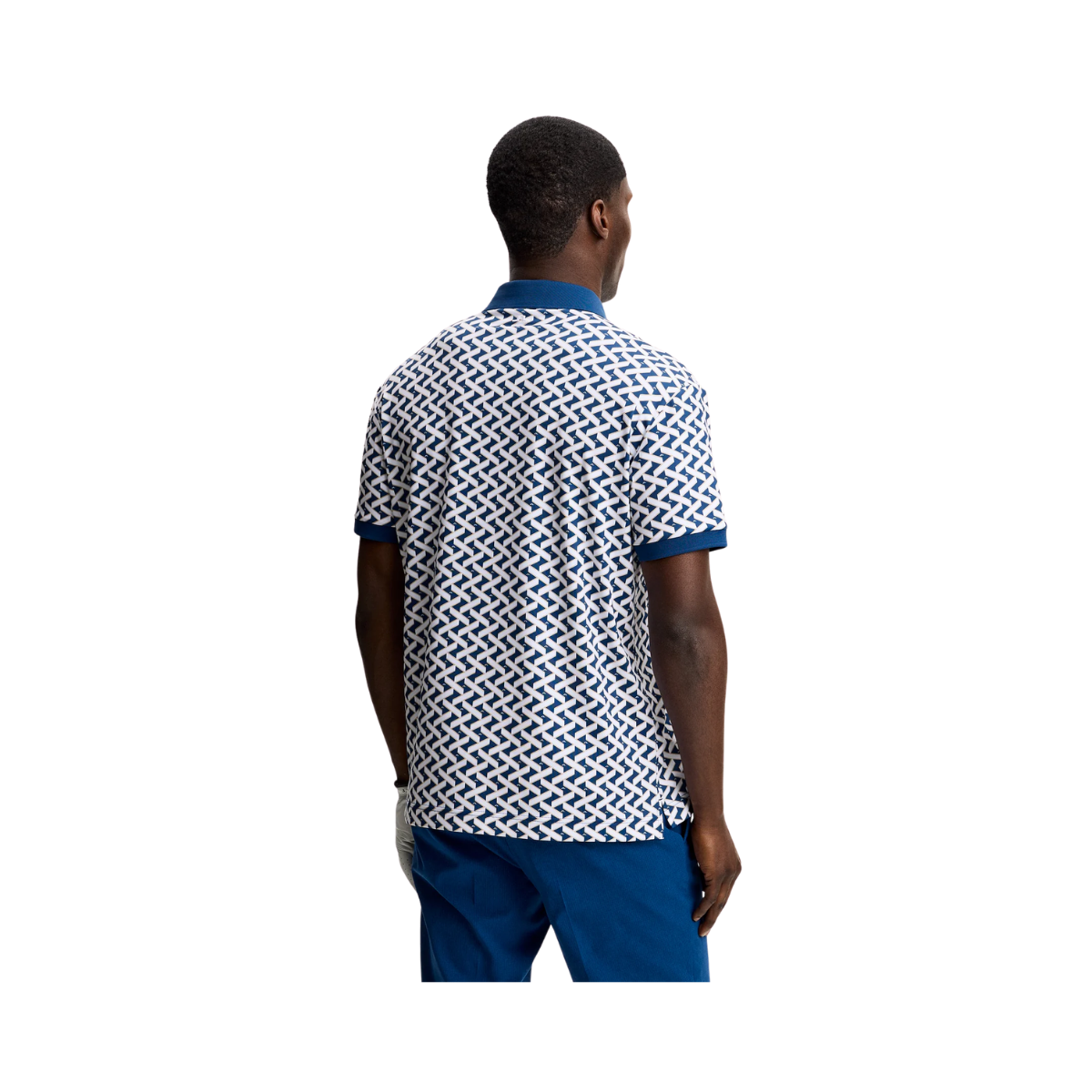 Tour Tech Print Polo - Ladder Estate White S