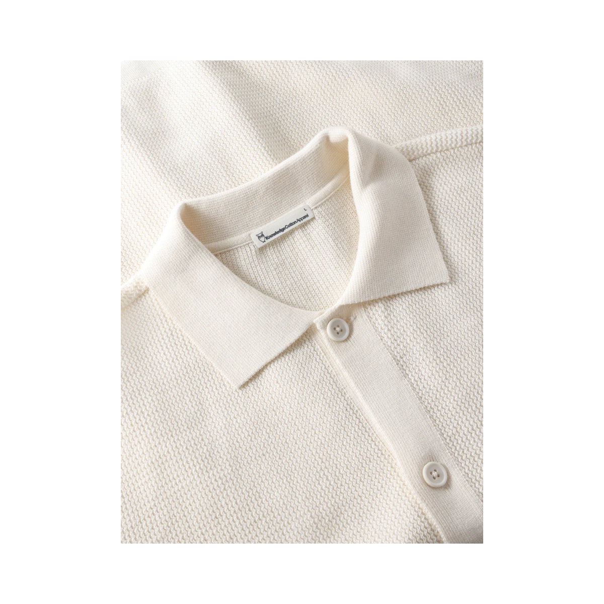 Cotton Knitted Shirt - Egret