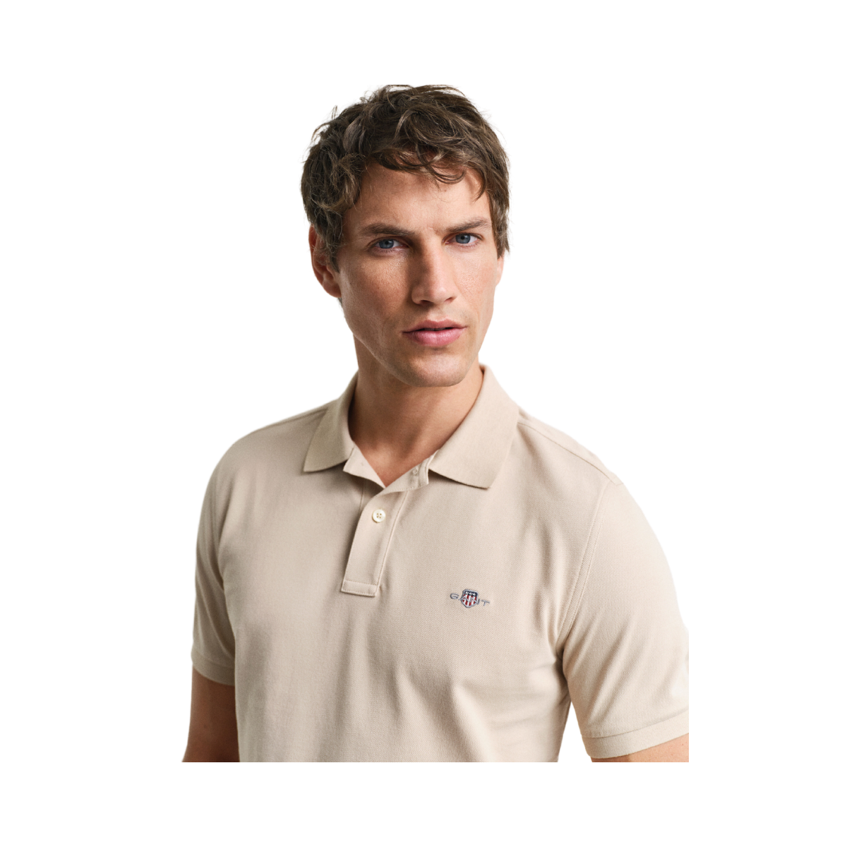 Shield SS Pique Polo - Dry Sand