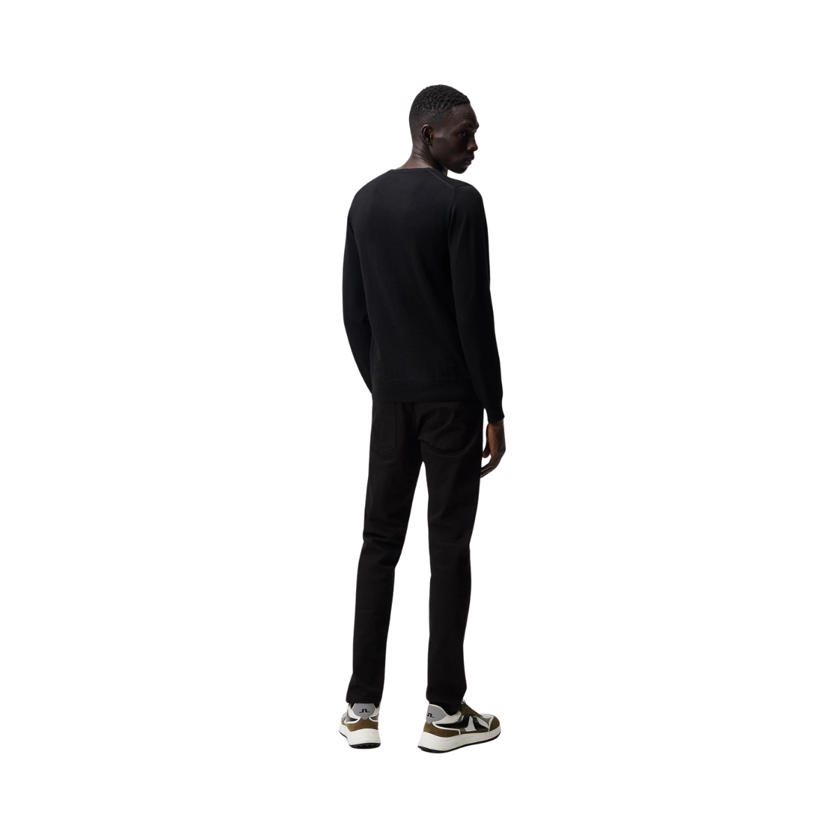 Lyle Merino Crew Neck Sweater - Black