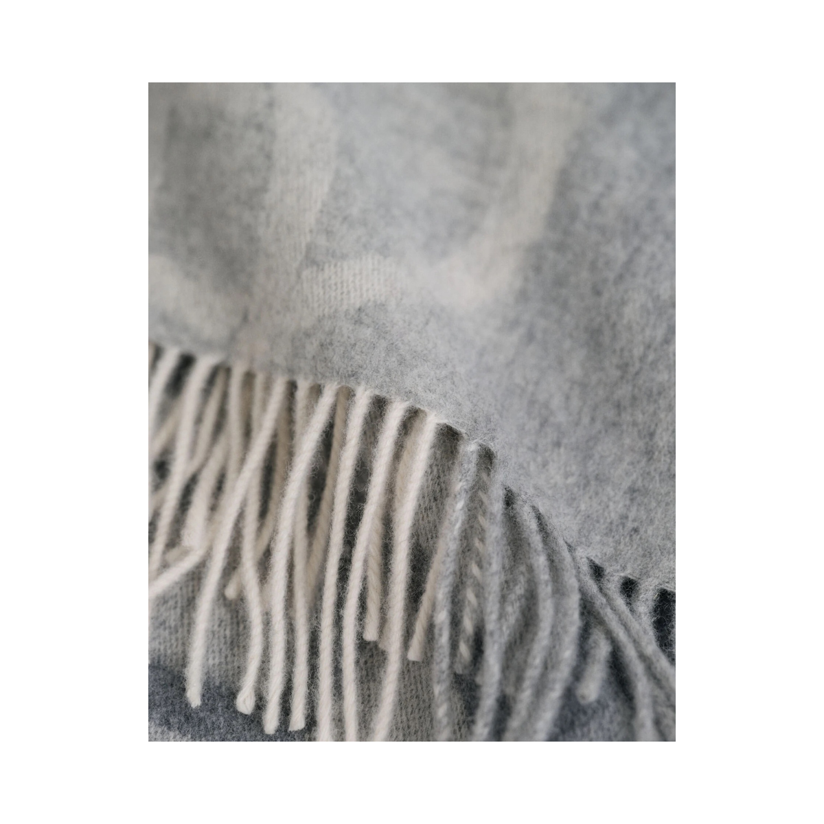 Monogram Wool Scarf - 90 Charcoal Melange