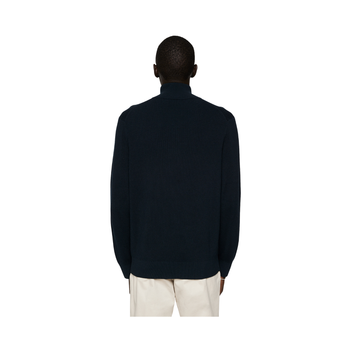 Alex Half Zip Knitted Sweater - Navy