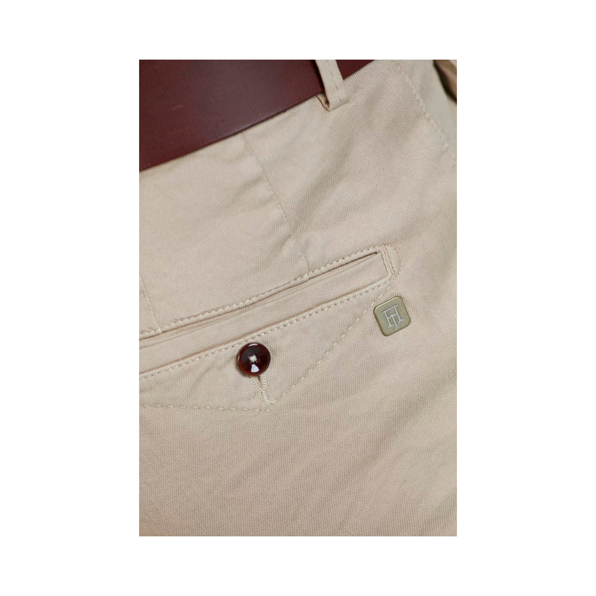 Cotton/Linen Stretch Chino - Beige