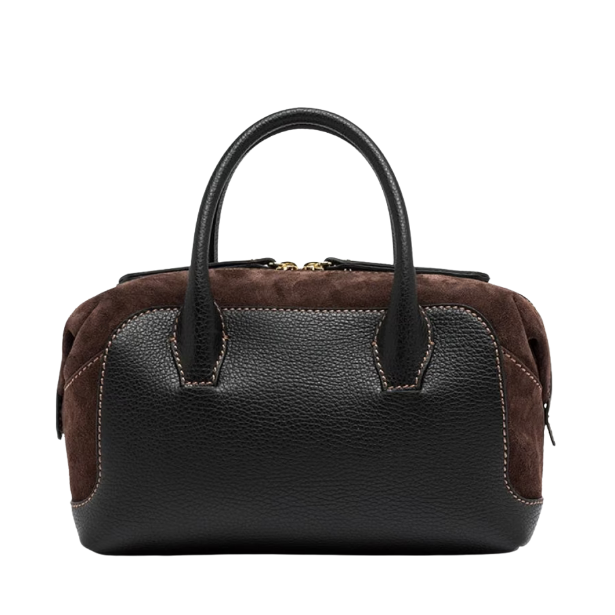 Gemma Satchel Bag - Nero/Moka