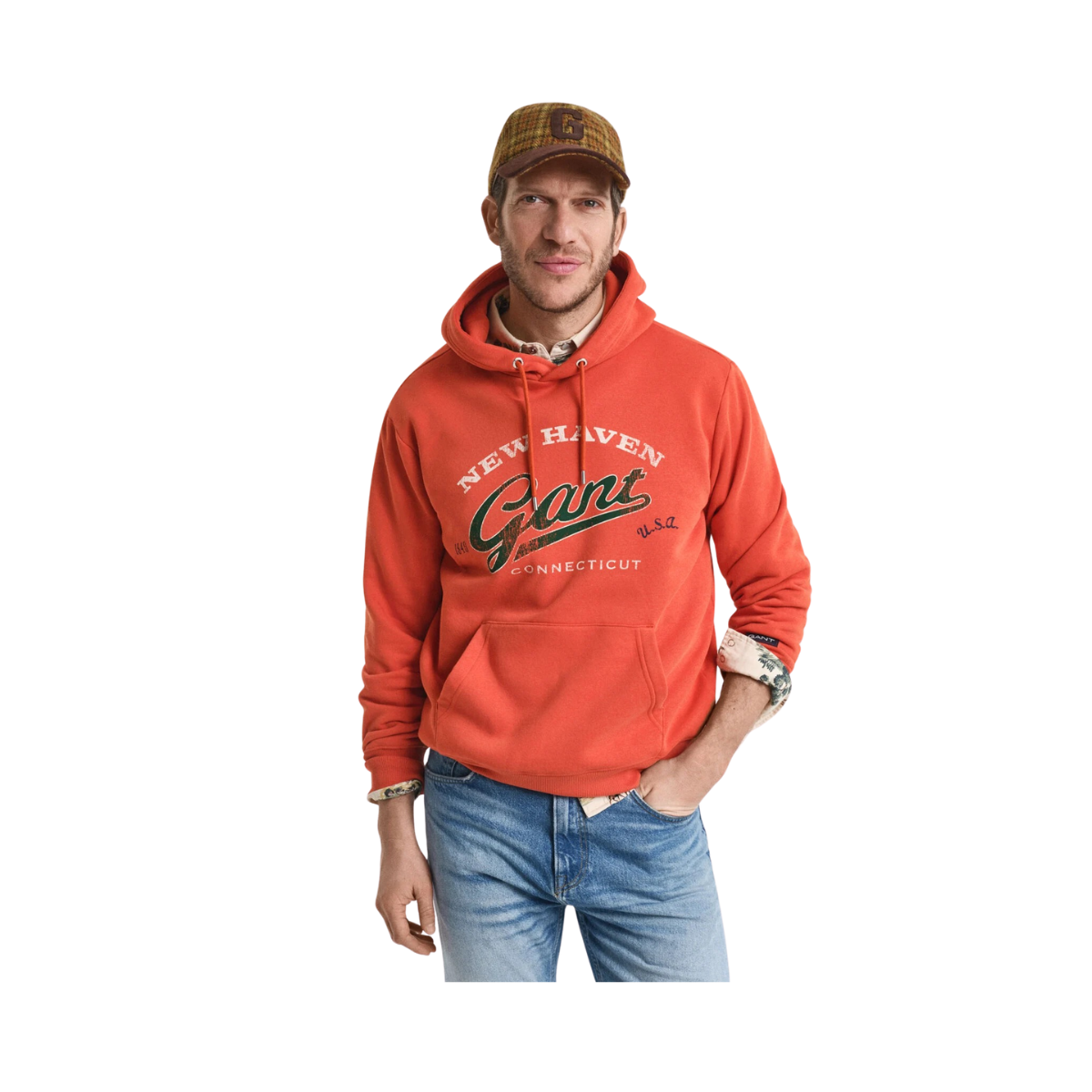 Graphic Hoodie - Deep Orange