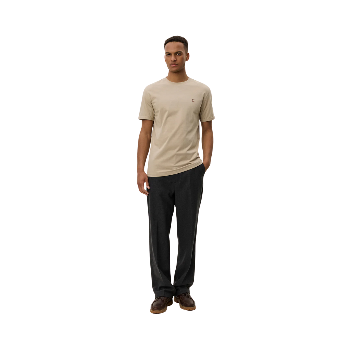 Norregaard Contrast T-Shirt - Dark Sand