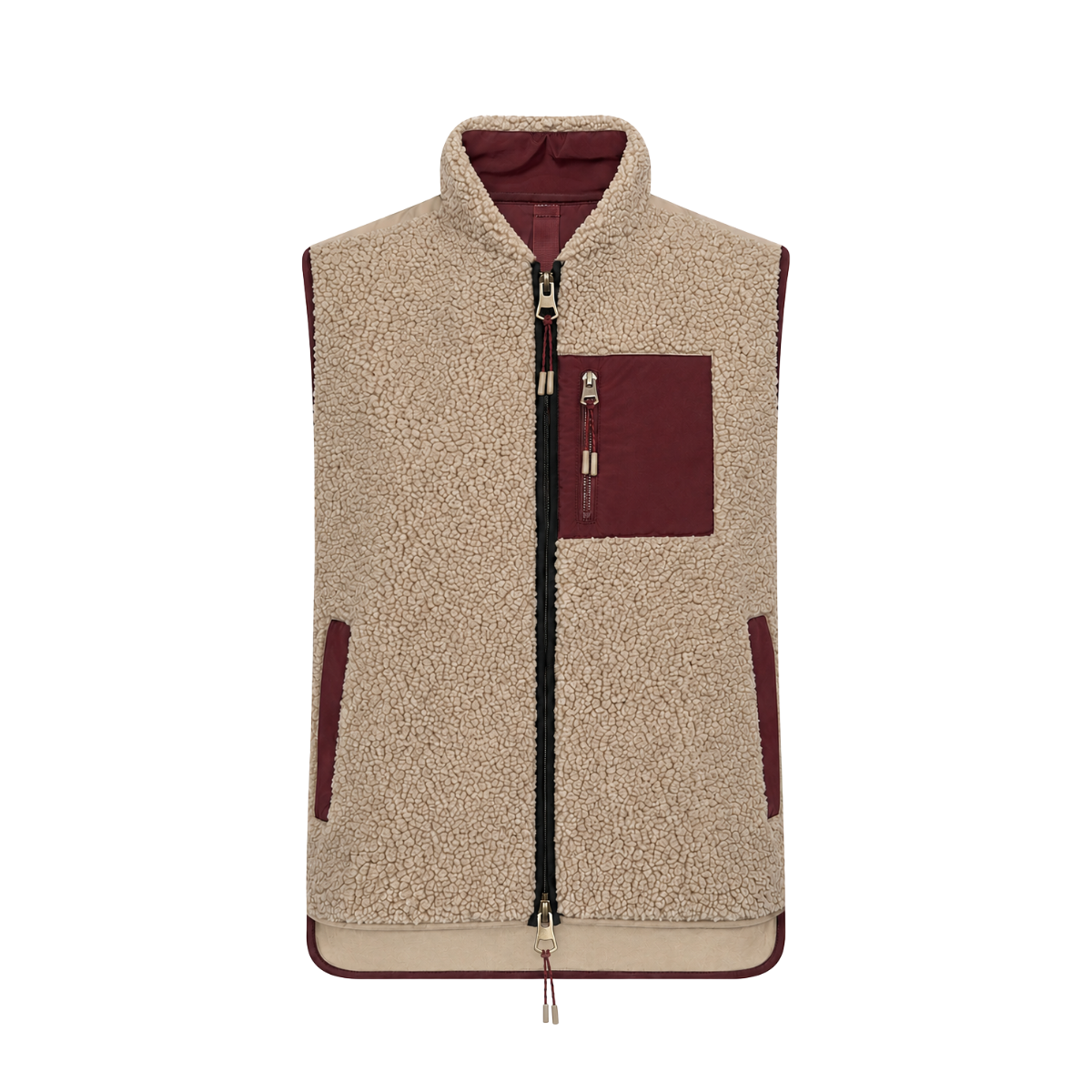 MMRowe Eli Teddy Vest - Cabernet