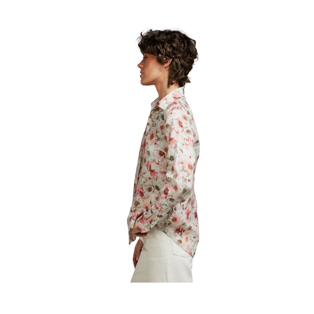 Sofie Shirt - Light Orange Pattern