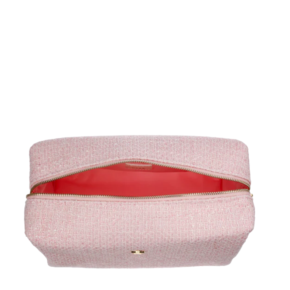 Tweed Make-Up Pouch Large - Cotton Candy