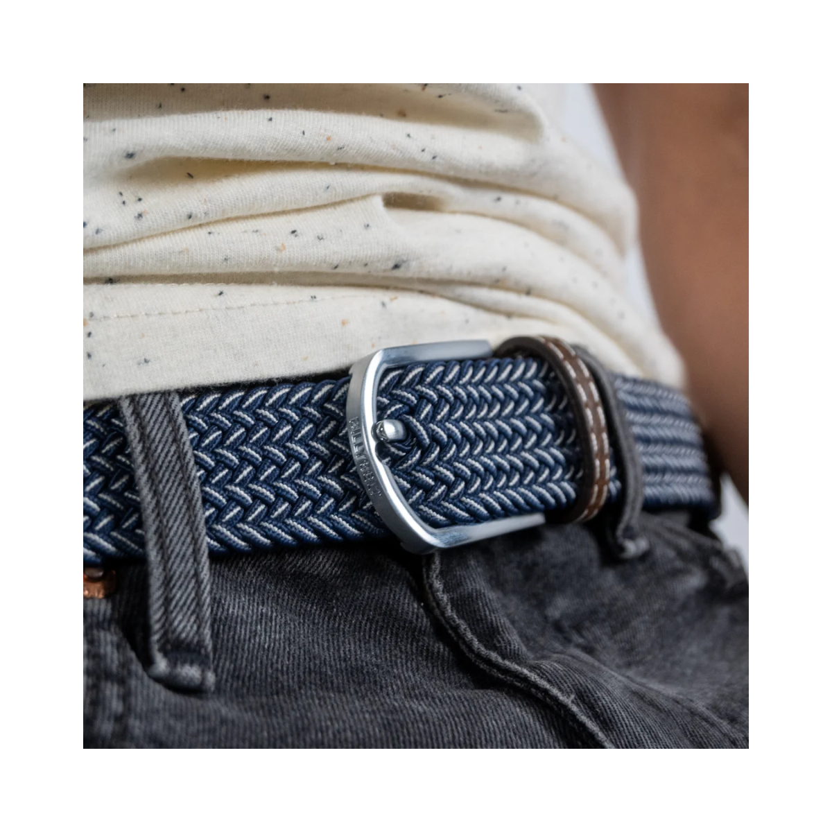 WOVEN ELASTIC BELT - TWO-TONED - The Bogota